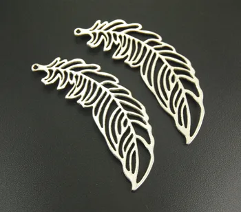 10pcs Silver Color Stripe Pattern Carved Large Filigree Feather Charms Pendant jewelry making 60x20mm
10pcs Silver Color Stripe Pattern Carved Large Filigree Feather Charms Pendant jewelry making 60x20mm