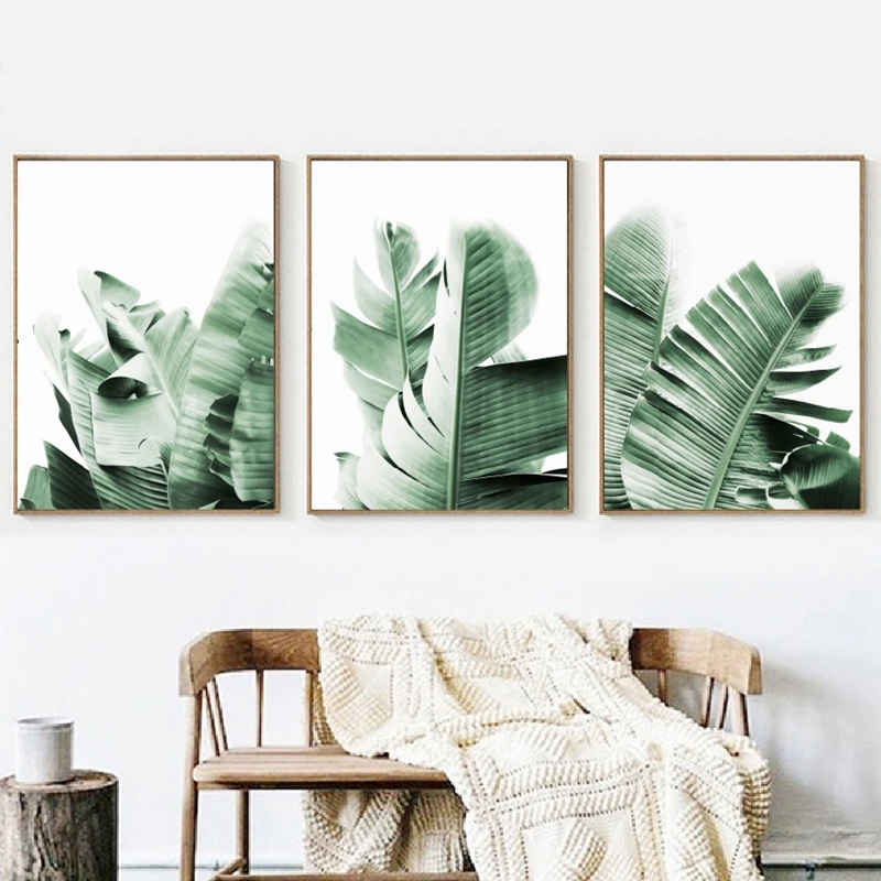Banana Leaf Print Living Room Decor