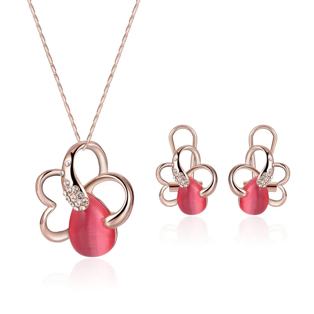 Pendant Necklace sets For Woman Jewelry Sets Opal Women Choker Crystal Flower Earrings Rose Gold Color Bride Jewelry Set bijoux
Pendant Necklace sets For Woman Jewelry Sets Opal Women Choker Crystal Flower Earrings Rose Gold Color Bride Jewelry Set bijoux