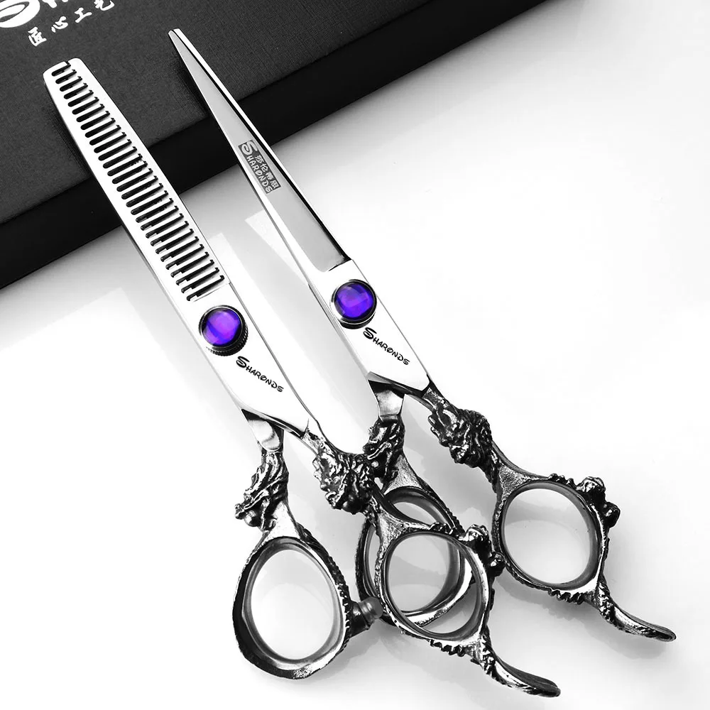 Sharonds 6 inch professional hairdresser cutting scissors thinning scissors dragon handle hair scissors Japan 440c
Sharonds 6 inch professional hairdresser cutting scissors thinning scissors dragon handle hair scissors Japan 440c
