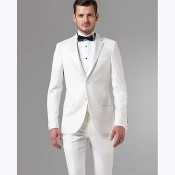 Popular style white Groom Notched lapel men suit Tuxedos 2017 Groomsmen Mens Wedding/dinner Suits for men ( jacket+Pants+vest)
Popular style white Groom Notched lapel men suit Tuxedos 2017 Groomsmen Mens Wedding/dinner Suits for men ( jacket+Pants+vest)