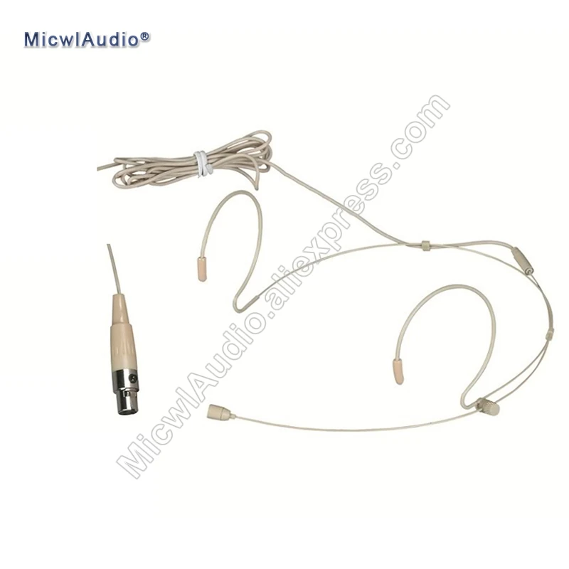 Dual Hook Headset Conference Stage Condenser Microphone Headworn 3Pin for AKG Samson TA3F Beige MicwlAudio 40-005
Dual Hook Headset Conference Stage Condenser Microphone Headworn 3Pin for AKG Samson TA3F Beige MicwlAudio 40-005