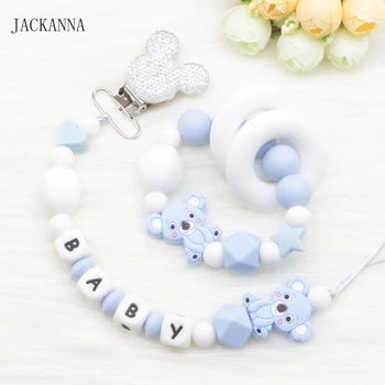 Silicone Koala Baby Pacifier Clips Personalized Name Soother Chain Teething Bracelet DIY Pacifier Chain Baby Teether Dummy Clips
Silicone Koala Baby Pacifier Clips Personalized Name Soother Chain Teething Bracelet DIY Pacifier Chain Baby Teether Dummy Clips