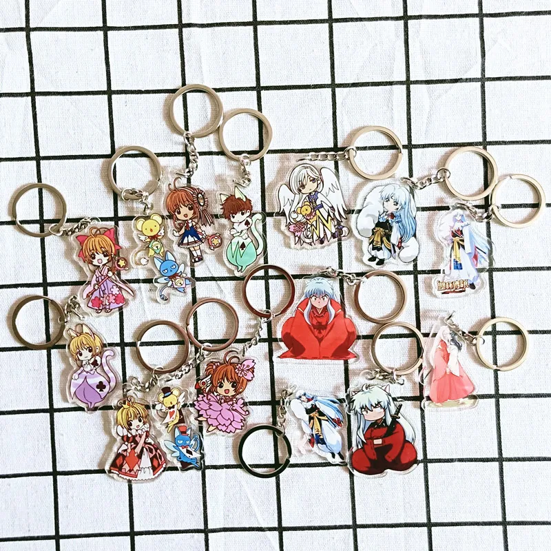 1pcs Anime Inuyasha Higurashi Kagome Card Captor Sakura Miroku Shippou Doubleside Portachiavi Pendant Keychain Keyrings Y10
1pcs Anime Inuyasha Higurashi Kagome Card Captor Sakura Miroku Shippou Doubleside Portachiavi Pendant Keychain Keyrings Y10