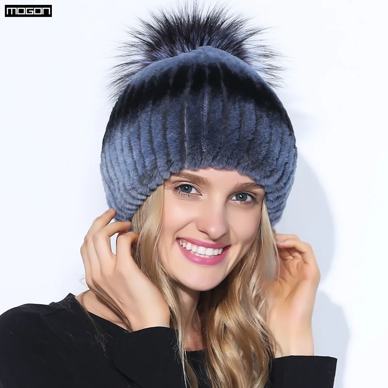 Winter Rex Rabbit Adult Fur Hat For Women With Fox Pom Poms Top Knitted Beanies Hats 2018 New Brand Causal Good Quality Caps
Winter Rex Rabbit Adult Fur Hat For Women With Fox Pom Poms Top Knitted Beanies Hats 2018 New Brand Causal Good Quality Caps