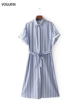 VOGUEIN New Womens Fashion Casual Striped Print Short Sleeve Bow Belt Mini Dress Wholesale
VOGUEIN New Womens Fashion Casual Striped Print Short Sleeve Bow Belt Mini Dress Wholesale