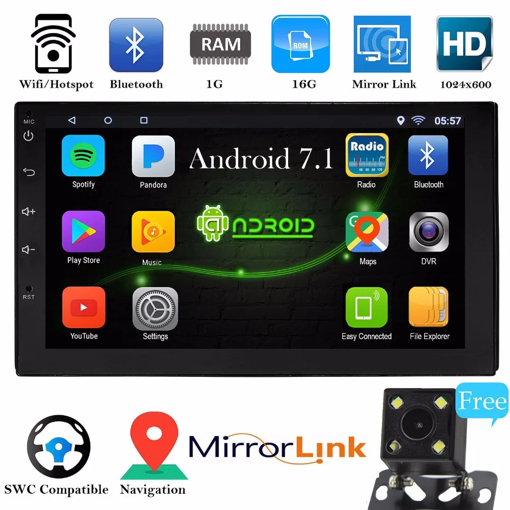 Kingslim Car auto Stereo Monitor Radio MP5 Android 7.1 Bluetooth Car Stereo Radio 2 DIN 7" MP5 Player with GPS Wifi Rear Camera 
Kingslim Car auto Stereo Monitor Radio MP5 Android 7.1 Bluetooth Car Stereo Radio 2 DIN 7" MP5 Player with GPS Wifi Rear Camera