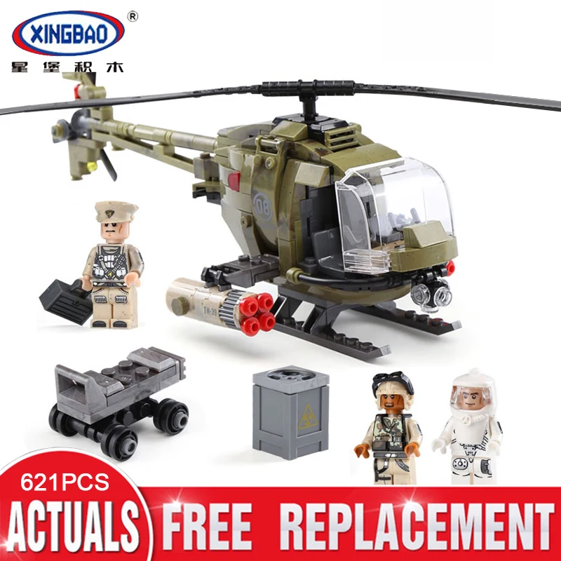 XingBao 06013 Genuine Military Series 621Pcs The Fighting Helicopter Set Children Educational Building Blocks Bricks Toys Model
XingBao 06013 Genuine Military Series 621Pcs The Fighting Helicopter Set Children Educational Building Blocks Bricks Toys Model