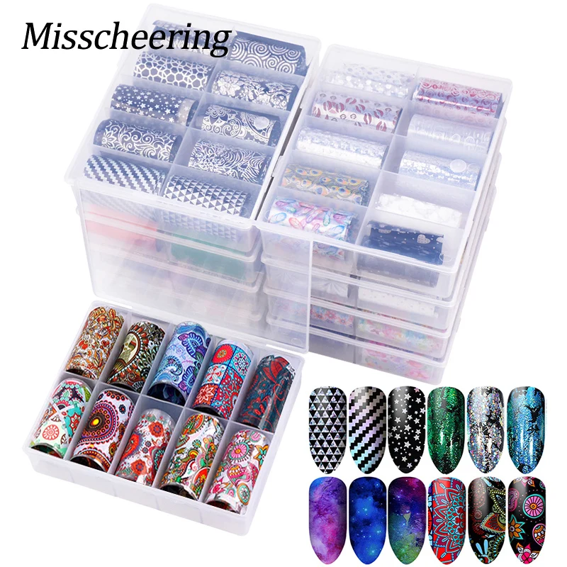 10 Rolls 4*120cm Holographic Nail stickers 24 Designs Flower Starry Sky Laser Nail Foil Set Transfer Sticker DIY Manicure Decals
10 Rolls 4*120cm Holographic Nail stickers 24 Designs Flower Starry Sky Laser Nail Foil Set Transfer Sticker DIY Manicure Decals