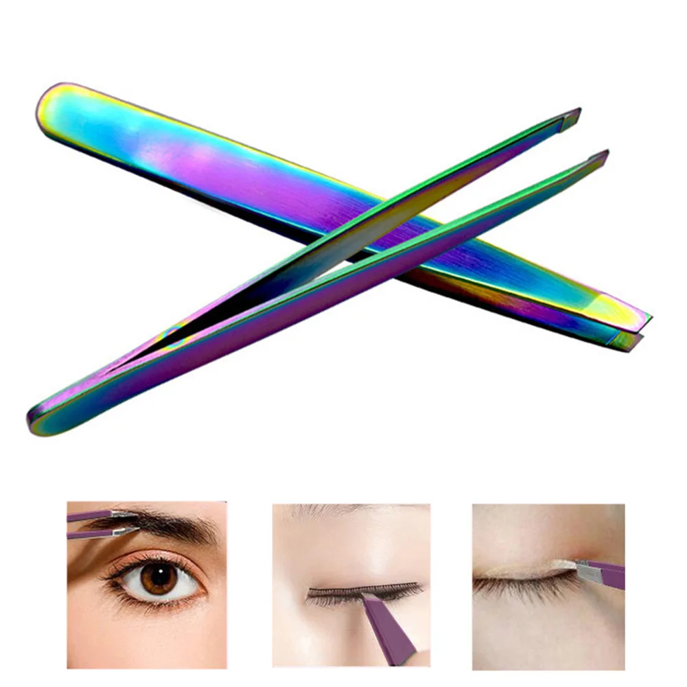 Rainbow Eyebrow Tweezer Stainless Steel Slant Tip Hair Remover Eyebrow Clip Beauty Makeup Tool MSI-19
Rainbow Eyebrow Tweezer Stainless Steel Slant Tip Hair Remover Eyebrow Clip Beauty Makeup Tool MSI-19