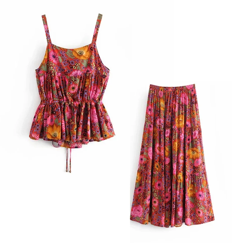 Ladies Set 2019 New Summer Retro Daisy Print Sling Sleeveless Tops Fashion Skirt Set Two Piece Set
Ladies Set 2019 New Summer Retro Daisy Print Sling Sleeveless Tops Fashion Skirt Set Two Piece Set