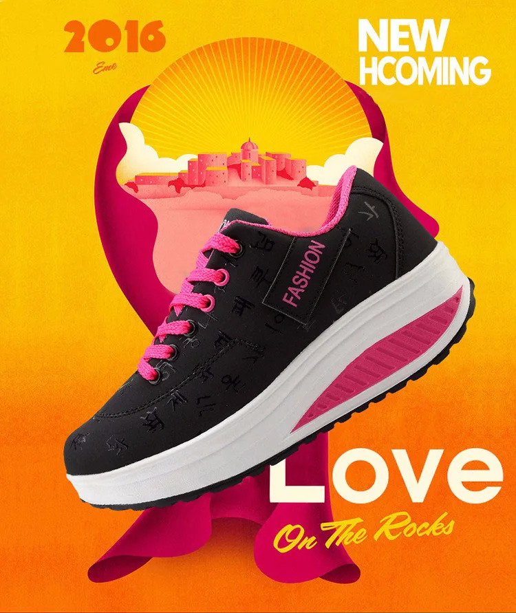 Fast delivery Women casual shoes 2018 New Arrival Walking creepers fashion waterproof wedges platform woman sneakers shoes 14