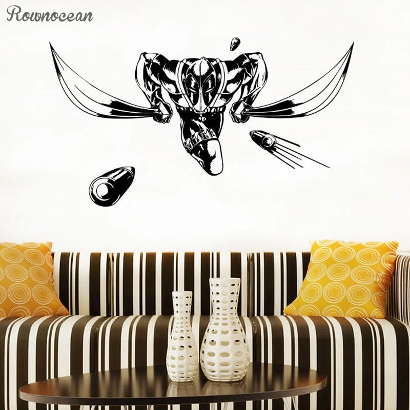 Deadpool Decal Superhero Wall Sticker Comics Poster Interior Design Wall Vinyl Decor Teen's Room Art Decorations Patterns SP22
Deadpool Decal Superhero Wall Sticker Comics Poster Interior Design Wall Vinyl Decor Teen's Room Art Decorations Patterns SP22