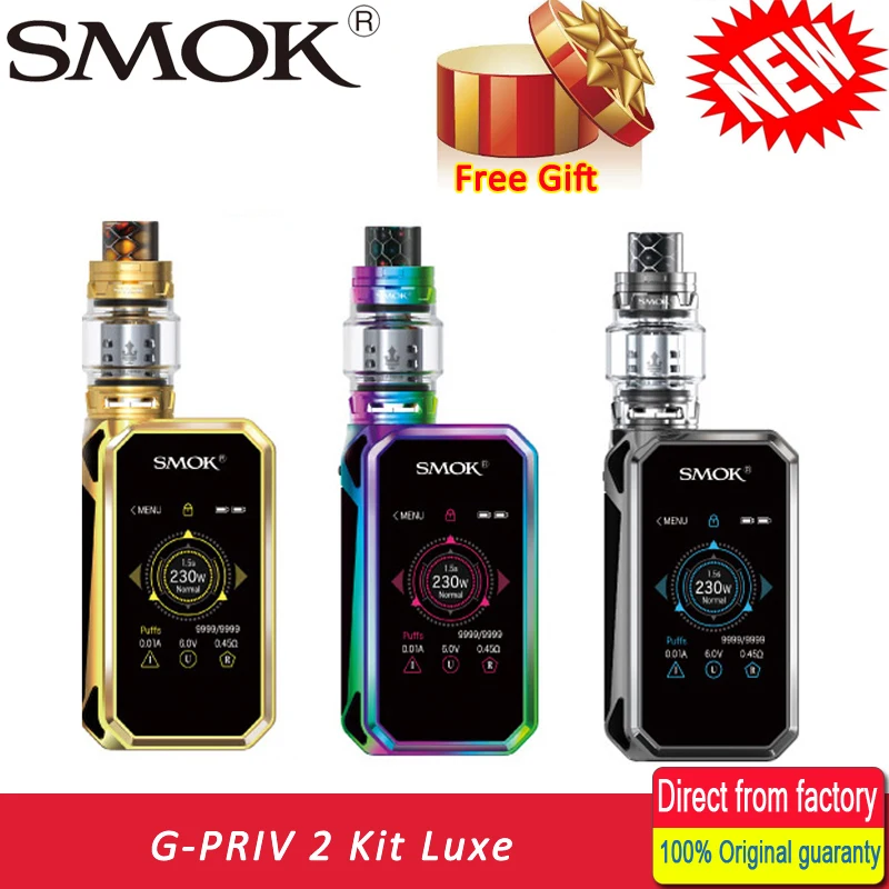Original SMOK G-PRIV 2 Luxe 230W Kit Edition TFV12 Prince 8ml Atomizer Tank & SMOK G PRIV 2 Mod 2.0 Inch Touch Screen VS X priv
Original SMOK G-PRIV 2 Luxe 230W Kit Edition TFV12 Prince 8ml Atomizer Tank & SMOK G PRIV 2 Mod 2.0 Inch Touch Screen VS X priv