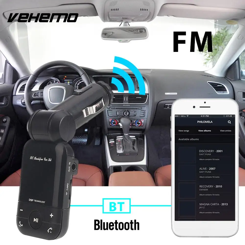 

FM Transmitter FM Modulator Smart Bluetooth Car Kit Car AUX 78dB USB Universal with Mic Portable