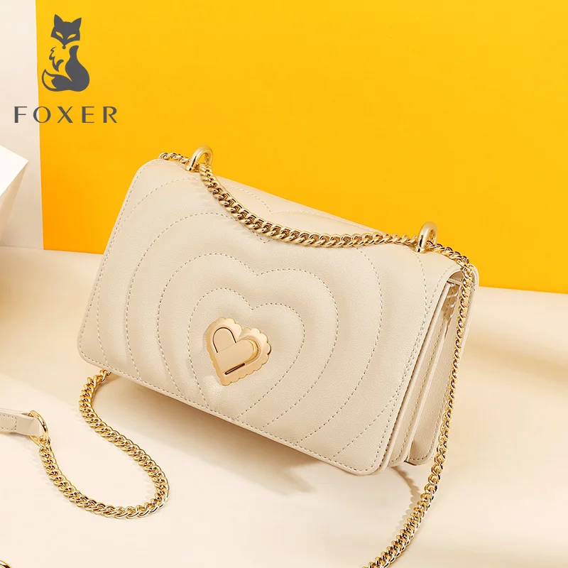 FOXER Chic Female INS Fashion Women Crossbody Bag Skin Messenger Bags Elegant Lady Love Flap Bag Valentine's Day present
FOXER Chic Female INS Fashion Women Crossbody Bag Skin Messenger Bags Elegant Lady Love Flap Bag Valentine's Day present