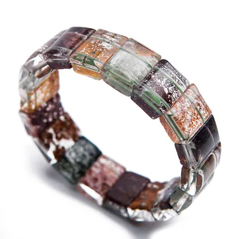 Genuine Natural Phantom Quartz Bracelets Bangles Women Female Stretch Crystal Rectangle Bead Bracelet Drop Shipping
Genuine Natural Phantom Quartz Bracelets Bangles Women Female Stretch Crystal Rectangle Bead Bracelet Drop Shipping