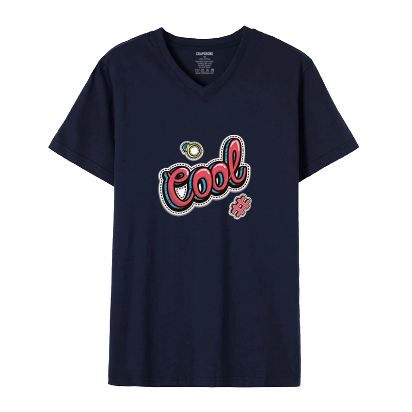 2019 summer new fashion personality COOL letters design high quality men's brand clothing V-neck cotton T-shirt
2019 summer new fashion personality COOL letters design high quality men's brand clothing V-neck cotton T-shirt