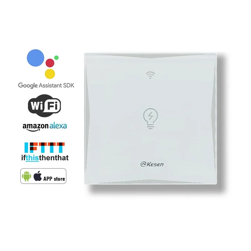 Touch Switch EU standard White fireproof waterproof Crystal Tempered Glass Panel, AC100~240V, LED indicator
Touch Switch EU standard White fireproof waterproof Crystal Tempered Glass Panel, AC100~240V, LED indicator