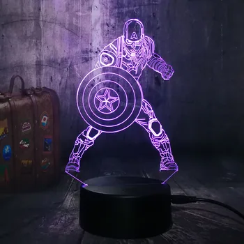 Cool Novelty Marvel The Avengers Captain America Night Light Kid Toy 3D LED Lighting Ending Game Touch Desk Lamp Christmas toys
Cool Novelty Marvel The Avengers Captain America Night Light Kid Toy 3D LED Lighting Ending Game Touch Desk Lamp Christmas toys