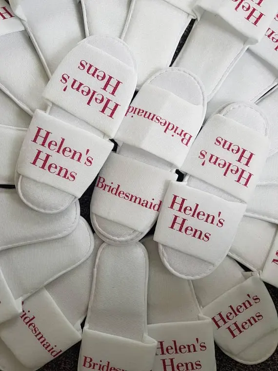 Personalise Wedding Bridesmaid Bridal Party Bride Tribe Hens Night Bachelorette Spa Slippers party favors gifts
Personalise Wedding Bridesmaid Bridal Party Bride Tribe Hens Night Bachelorette Spa Slippers party favors gifts