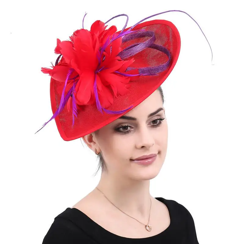 Bridal Flax Mesh Red Heart Feather Hats Wedding Banquet Horse Racing Festival Hair Accessories Western Style Vintage Hats
Bridal Flax Mesh Red Heart Feather Hats Wedding Banquet Horse Racing Festival Hair Accessories Western Style Vintage Hats