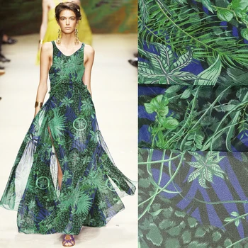 140CM Wide 8MM Green Plants Print Thin Blue Silk Georgette Fabric for Summer one-piece dress Shirt Clothes JH075
140CM Wide 8MM Green Plants Print Thin Blue Silk Georgette Fabric for Summer one-piece dress Shirt Clothes JH075