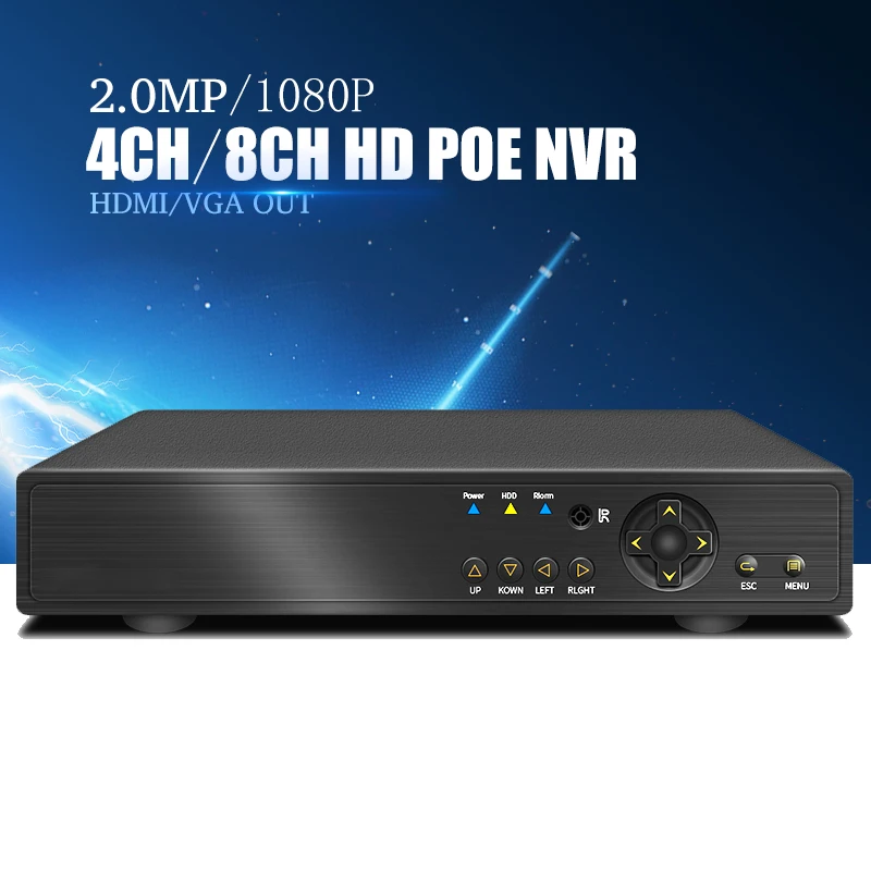 

YiiSPO POE NVR 1080P CCTV 48V IEEE802.3af Security 8CH POE NVR POE Switch Inside Network Video Recorder H.264 XMEYE P2P ONVIF