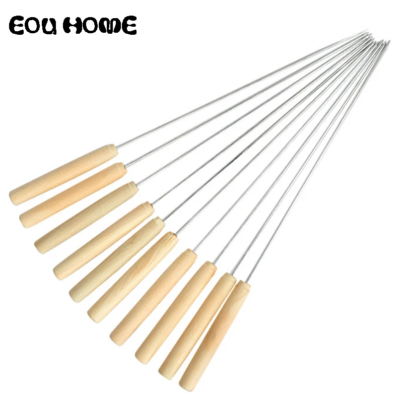 10Pce/Sets Reusable Stainless Steel Wooden Handle Barbecue Skewers Shashlik Chicken Wings Outdoor Picnic Barbecue Tools Needle
10Pce/Sets Reusable Stainless Steel Wooden Handle Barbecue Skewers Shashlik Chicken Wings Outdoor Picnic Barbecue Tools Needle