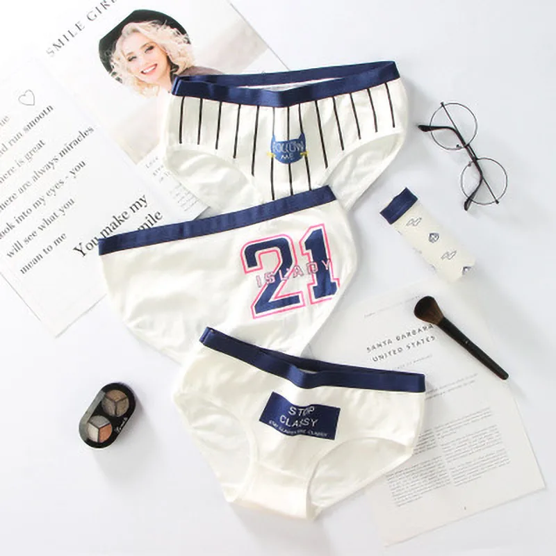 1pcs/1set New Cotton Briefs Underwear Letter Panties for Women High Quality Waist Panties Breathable Panty Women Underpants 
1pcs/1set New Cotton Briefs Underwear Letter Panties for Women High Quality Waist Panties Breathable Panty Women Underpants