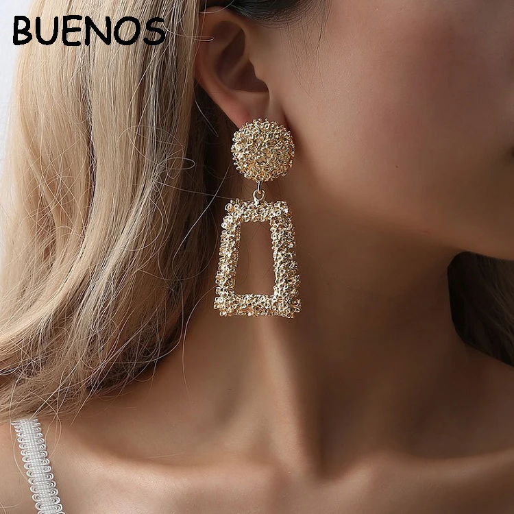 BUENOS Big Drop Earrings for Women Geometric Statement Earrings female 2019 Fashion Modern Jewelry hanging CE0507
BUENOS Big Drop Earrings for Women Geometric Statement Earrings female 2019 Fashion Modern Jewelry hanging CE0507