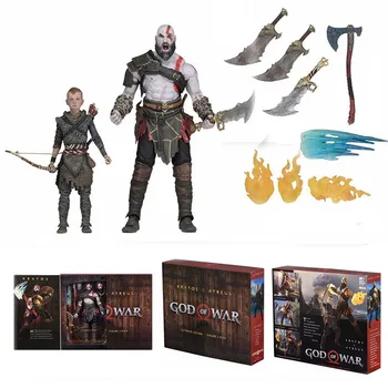 

18cm 2pcs/set Original NECA God of War 4 Kratos and Son Atreus Ultimate Action Figure Collectible Model Toy Doll Gift