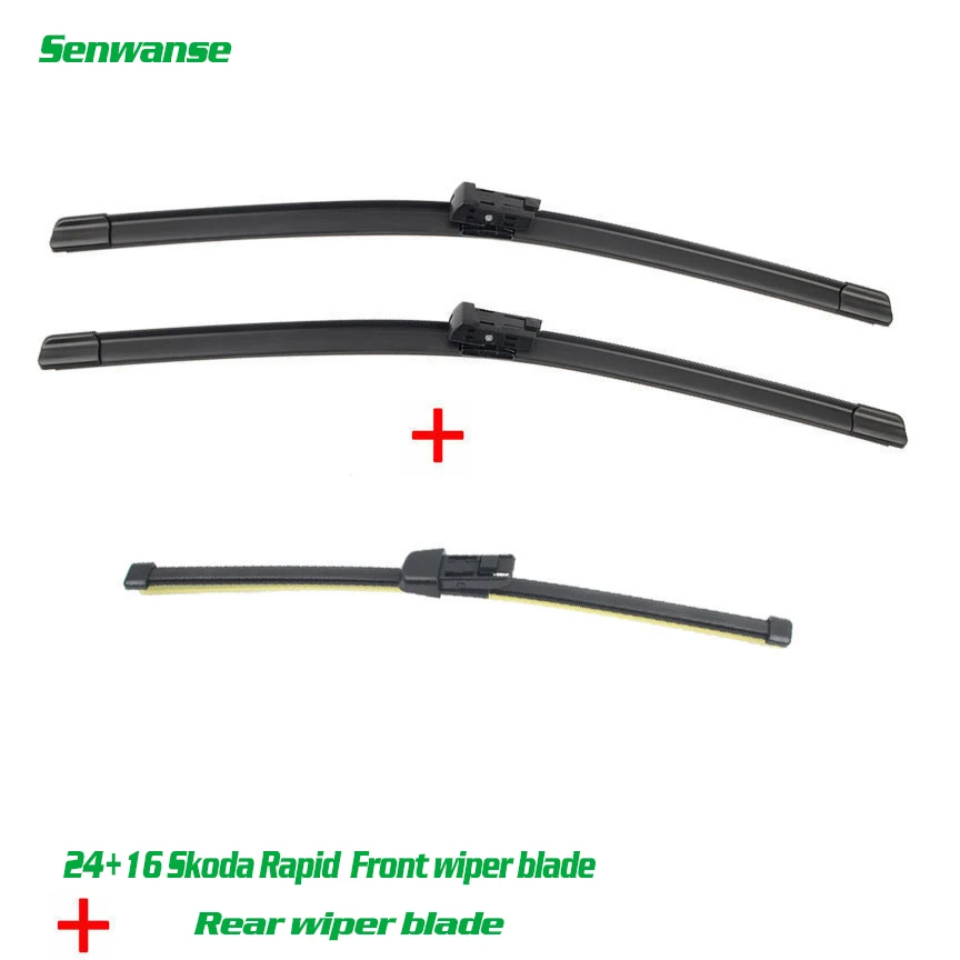 Senwanse Front and rear Wiper Blades For Skoda Rapid 2012-2016 high quality Windshield Windscreen wiper 24"+16"+16"
Senwanse Front and rear Wiper Blades For Skoda Rapid 2012-2016 high quality Windshield Windscreen wiper 24"+16"+16"