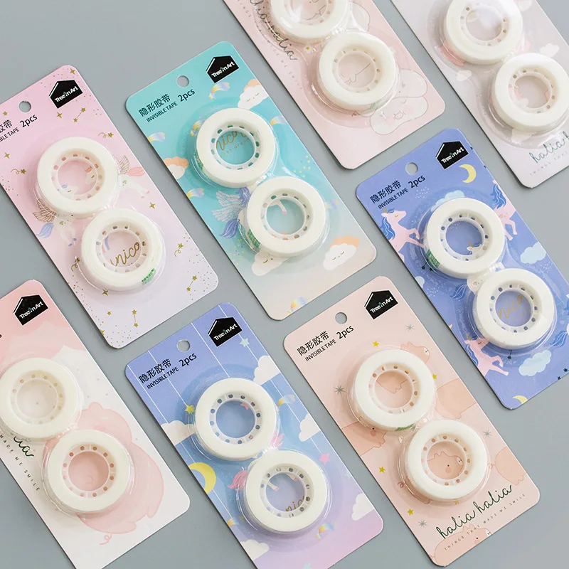 2 rolls/set Cute Unicorn Pig Transparent Invisible Write-on Tape Student Stationery School Office Supply
2 rolls/set Cute Unicorn Pig Transparent Invisible Write-on Tape Student Stationery School Office Supply