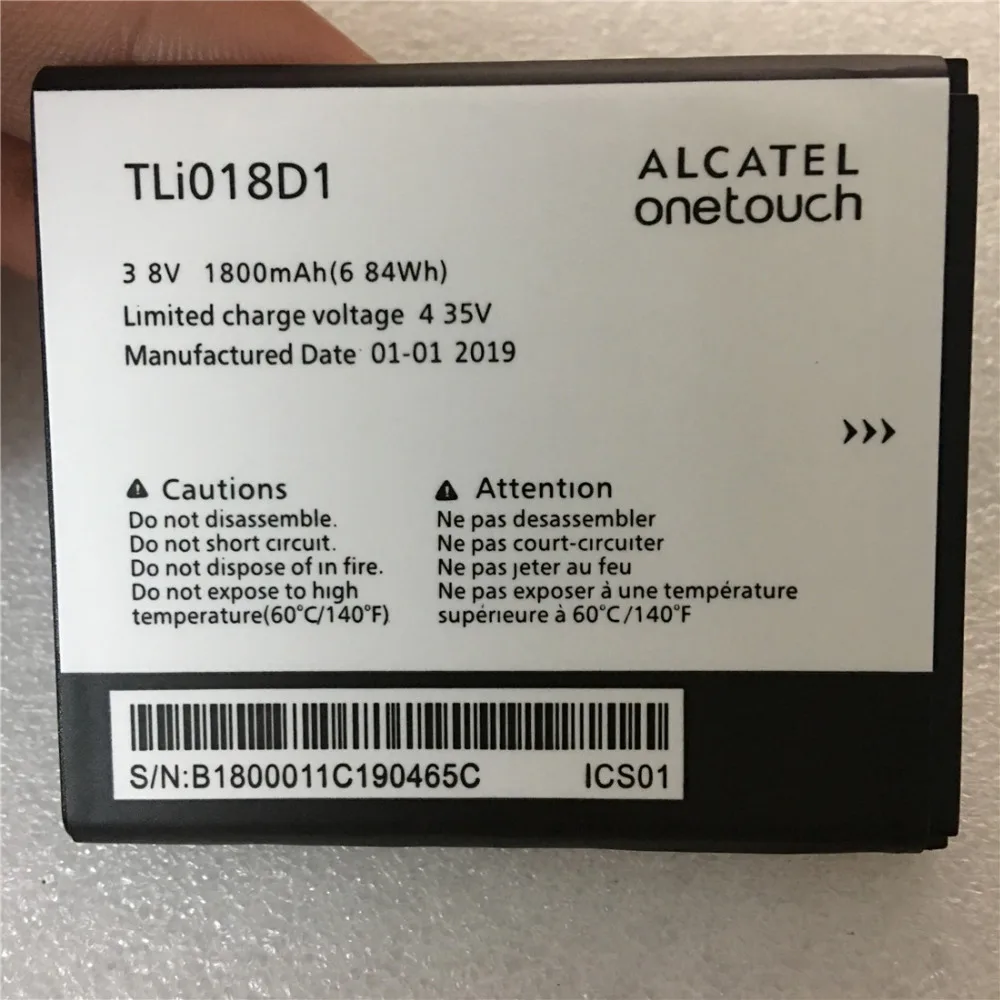 1800mAh TLi018D1 Battery For Alcatel One Touch Pop D5 Dual 5038x OT5038X Pop 3 5015D OT 5016 Bateria Batterij AKKU
1800mAh TLi018D1 Battery For Alcatel One Touch Pop D5 Dual 5038x OT5038X Pop 3 5015D OT 5016 Bateria Batterij AKKU