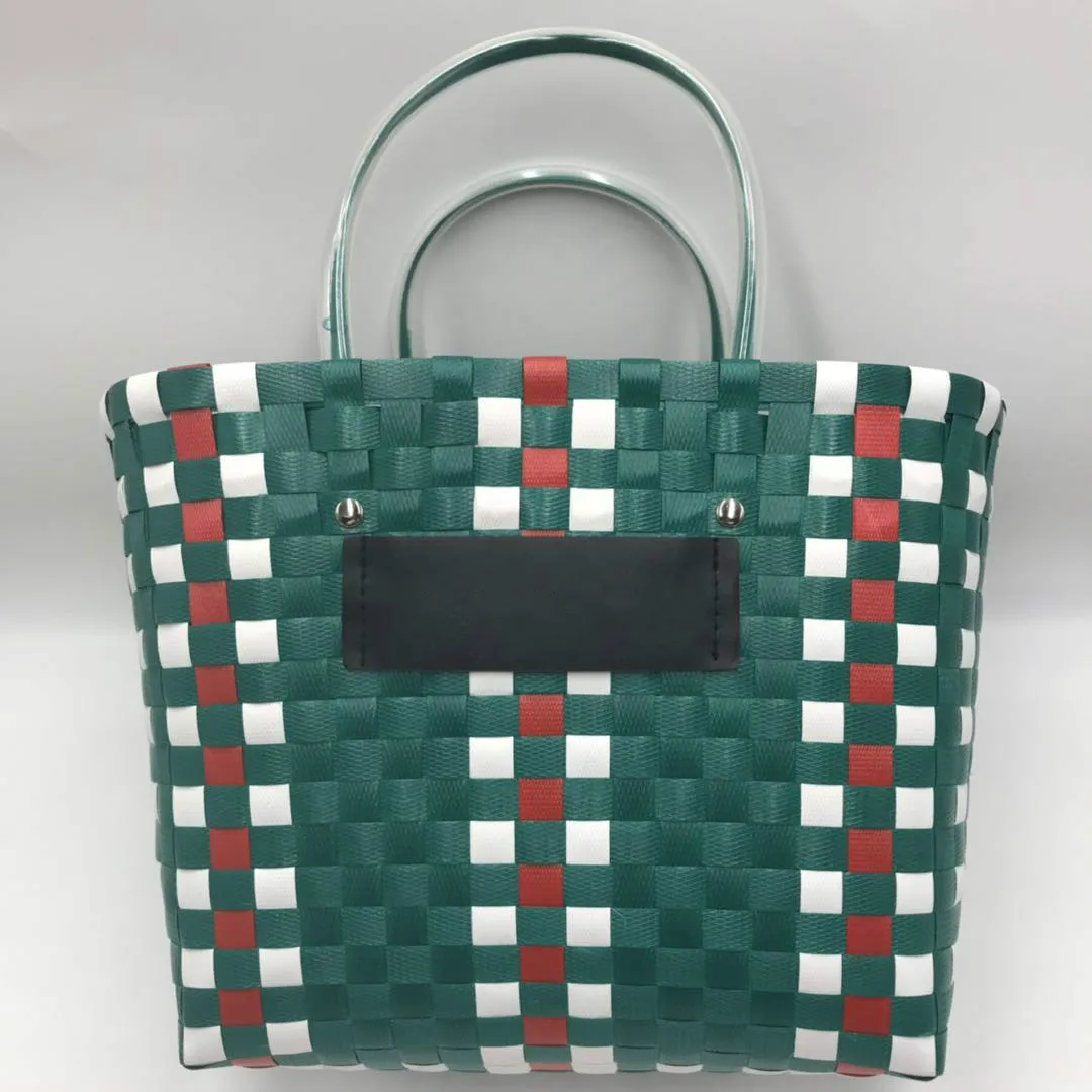 2019 New Fashion Summer Beach Basket Colorful Patchwork Knitted Shoulder Women Bag Famous Vintage Handbag Totes Trend PVC Bag
2019 New Fashion Summer Beach Basket Colorful Patchwork Knitted Shoulder Women Bag Famous Vintage Handbag Totes Trend PVC Bag