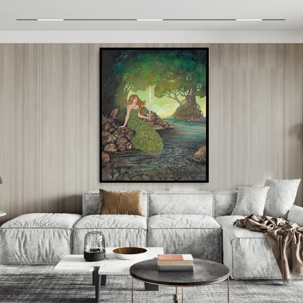 The Lady of the Lake Fine Wall Canvas Painting Art Print And Poster Pagan Mythology Medieval Renaissance Goddess Canvas Paintin
The Lady of the Lake Fine Wall Canvas Painting Art Print And Poster Pagan Mythology Medieval Renaissance Goddess Canvas Paintin