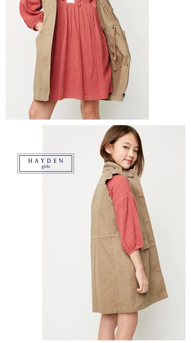 Girls Military Cargo Vest G3339-6