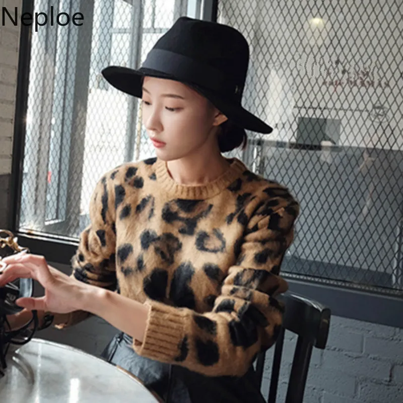 Neploe Leopard Pattern Women Sweaters Autumn 2019 Korean O-Neck Long Sleeve Pullovers Fashion Keep Warm Ladies Sweater 45288
Neploe Leopard Pattern Women Sweaters Autumn 2019 Korean O-Neck Long Sleeve Pullovers Fashion Keep Warm Ladies Sweater 45288