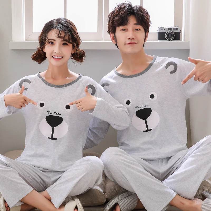 Autumn New Cotton Couple Pajamas Women Cartoon Sleepwear Girl Pajama Sets Pijamas Mujer Lover Pyjamas Plus Size Home Clothing
Autumn New Cotton Couple Pajamas Women Cartoon Sleepwear Girl Pajama Sets Pijamas Mujer Lover Pyjamas Plus Size Home Clothing