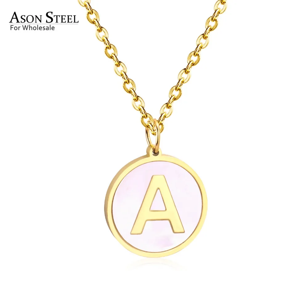 ASONSTEEL Round Shell Necklaces Wholesales 5pcs/lots Stainless Steel 26 Letter Pendants Anti-allergy Necklace Bijoux Mujer
ASONSTEEL Round Shell Necklaces Wholesales 5pcs/lots Stainless Steel 26 Letter Pendants Anti-allergy Necklace Bijoux Mujer