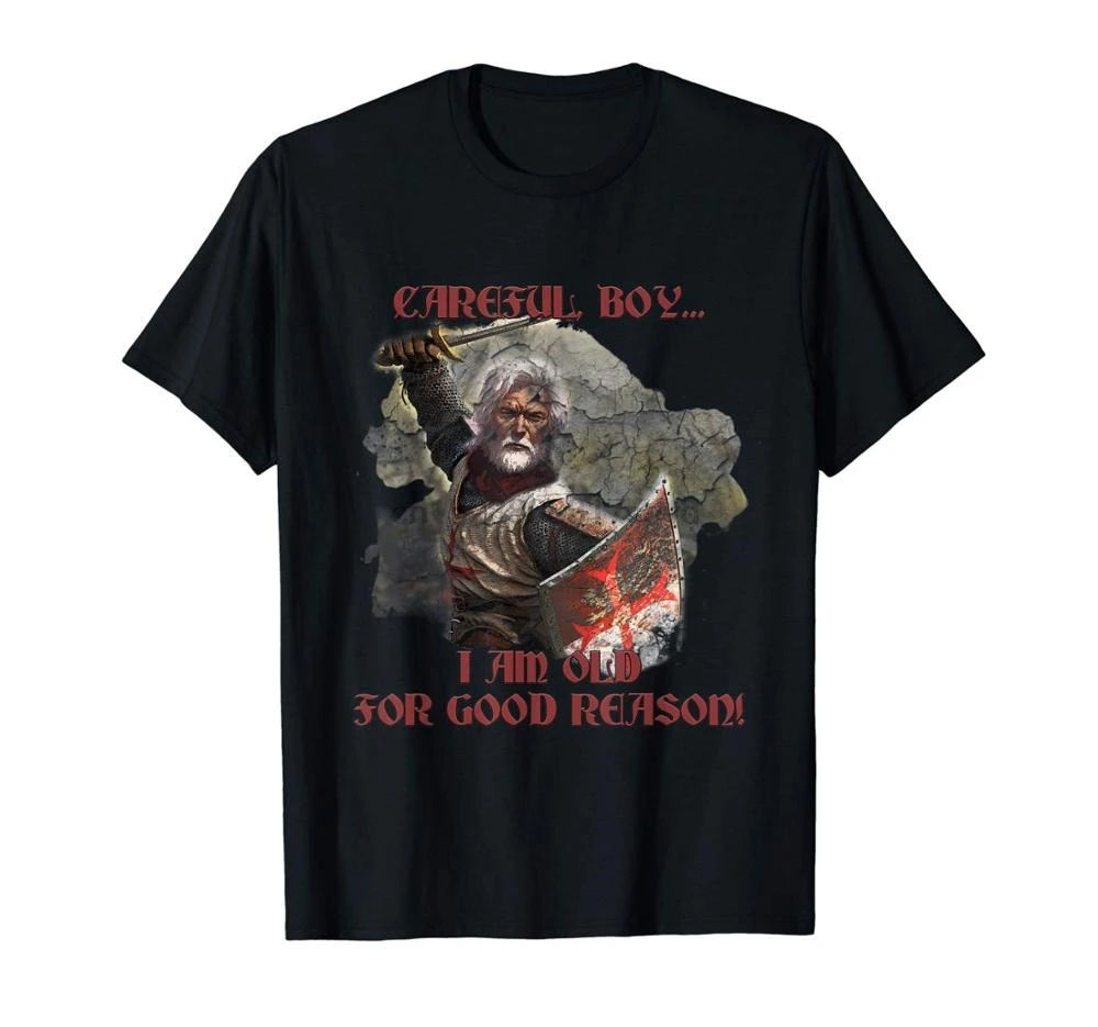 Футболка с тамплиерами Knight Shield Sword Old for Good Reason уникальный дизайн футболки летние