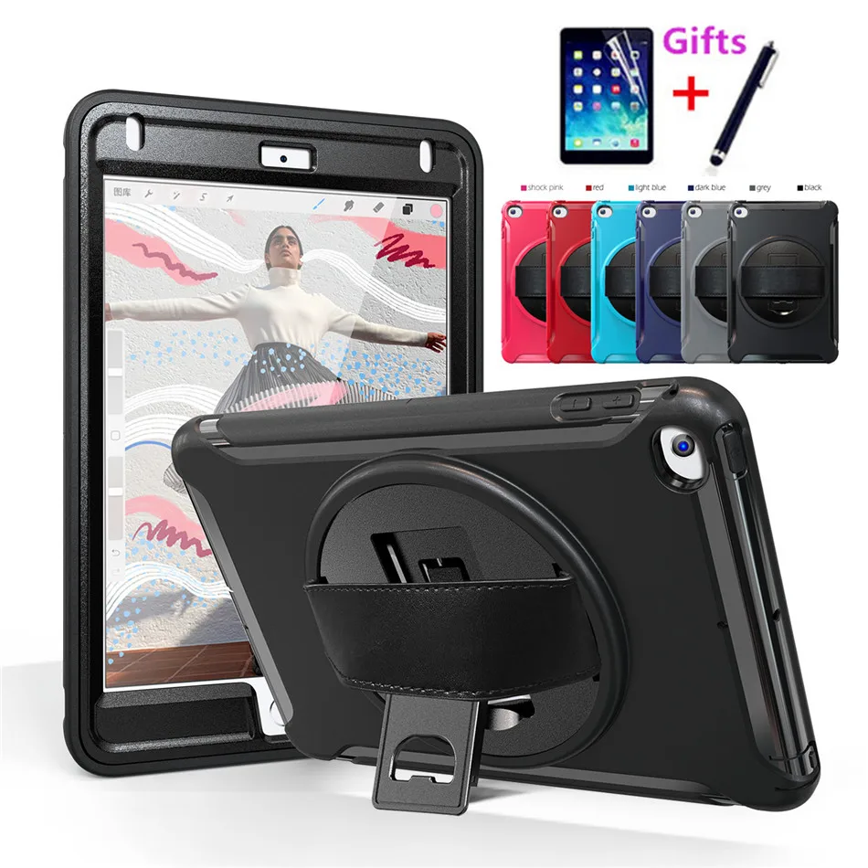 For iPad mini5 mini 5 7.9'' 2019 Defender Case,for ipad mini 4 Cover With 360 Degree Rotatable with Kickstand +Hand Strap+pen
For iPad mini5 mini 5 7.9'' 2019 Defender Case,for ipad mini 4 Cover With 360 Degree Rotatable with Kickstand +Hand Strap+pen