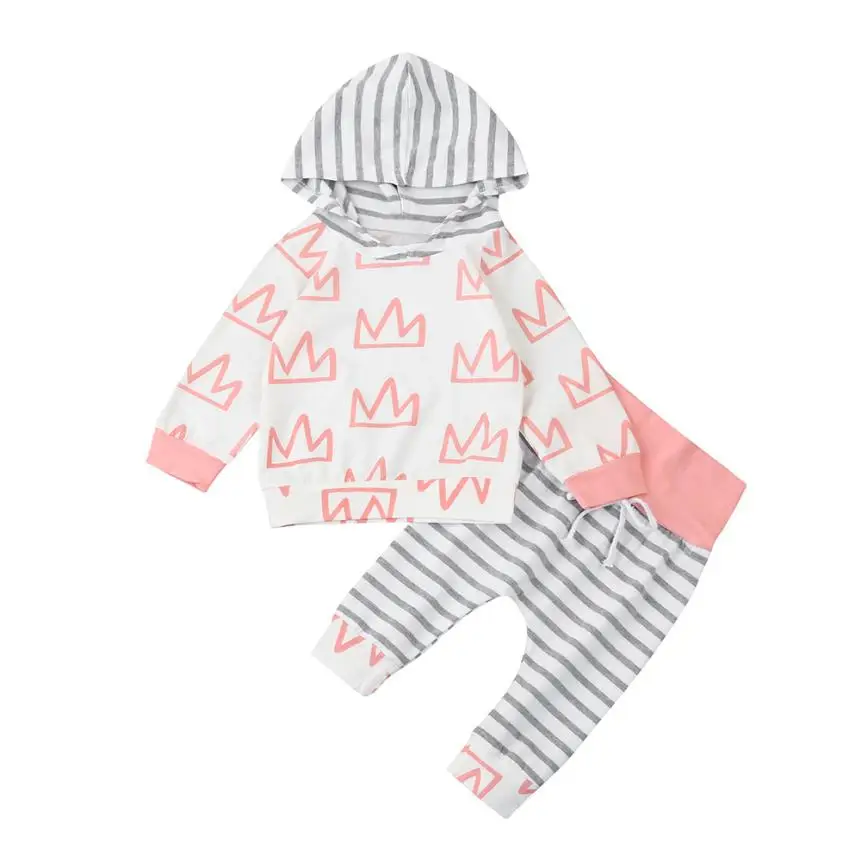 2017 Toddler Infant Baby Girls Boys Crown Print Clothes Set Hooded Tops+Pants Outfits D50
2017 Toddler Infant Baby Girls Boys Crown Print Clothes Set Hooded Tops+Pants Outfits D50