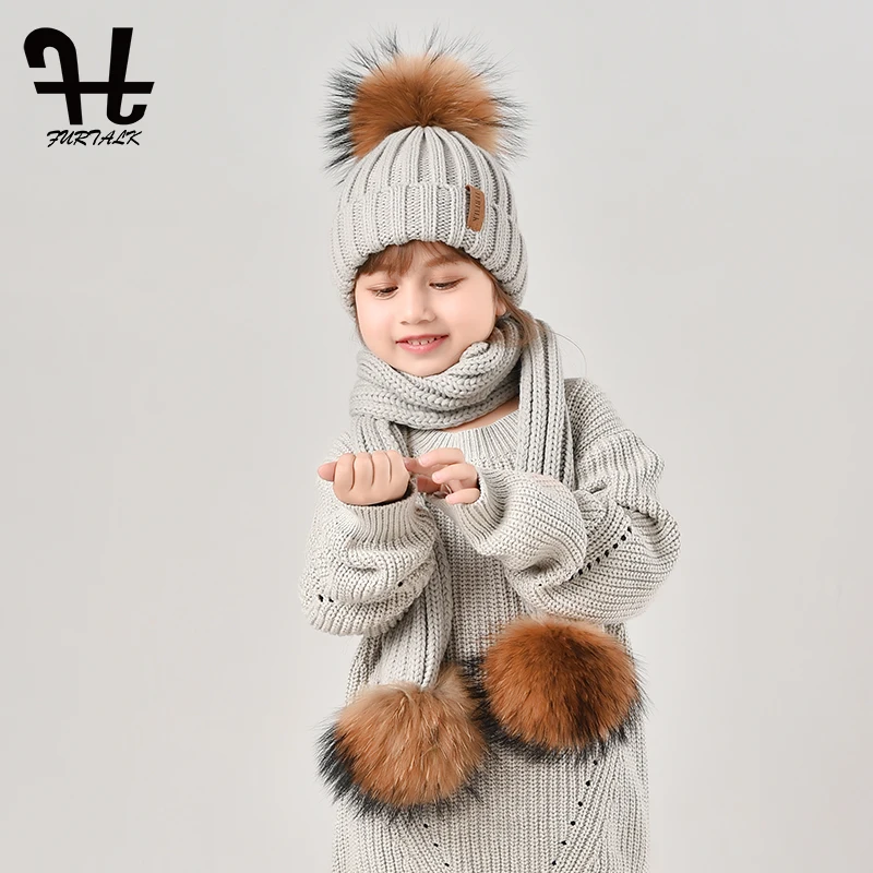 FURTALK Children Winter Beanie Hat and Scarf for Girls Boy Warm Baby Hat Set Fur Pompom Hats Scarves for Kids Child Ages 2-10
FURTALK Children Winter Beanie Hat and Scarf for Girls Boy Warm Baby Hat Set Fur Pompom Hats Scarves for Kids Child Ages 2-10