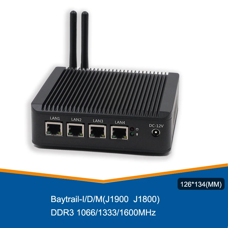 ATOM E3845 VPN server Mini pc quad core fanless pfsense firewall with 4 Lan port router support AES-NI
ATOM E3845 VPN server Mini pc quad core fanless pfsense firewall with 4 Lan port router support AES-NI