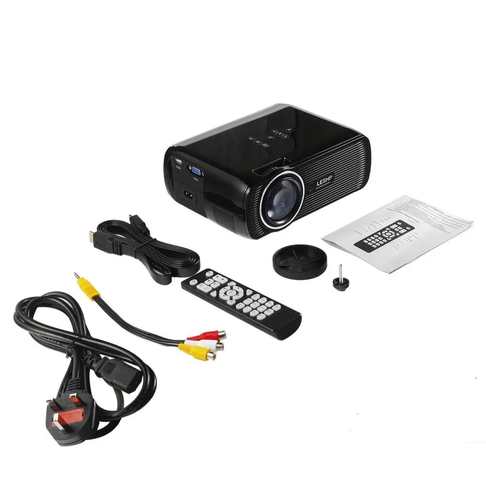 LESHP Multi-media LED Video Projector 1080P HD Office Home Cinema BL-80 1000:1 Black
LESHP Multi-media LED Video Projector 1080P HD Office Home Cinema BL-80 1000:1 Black