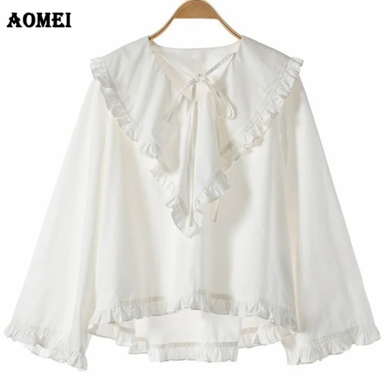 Women Shirt Blouse Ruffles Girls Preppy Style Sweet White Elegant Long Sleeve Autumn Fashion Lolita Female 2019 Lovely Bluas
Women Shirt Blouse Ruffles Girls Preppy Style Sweet White Elegant Long Sleeve Autumn Fashion Lolita Female 2019 Lovely Bluas