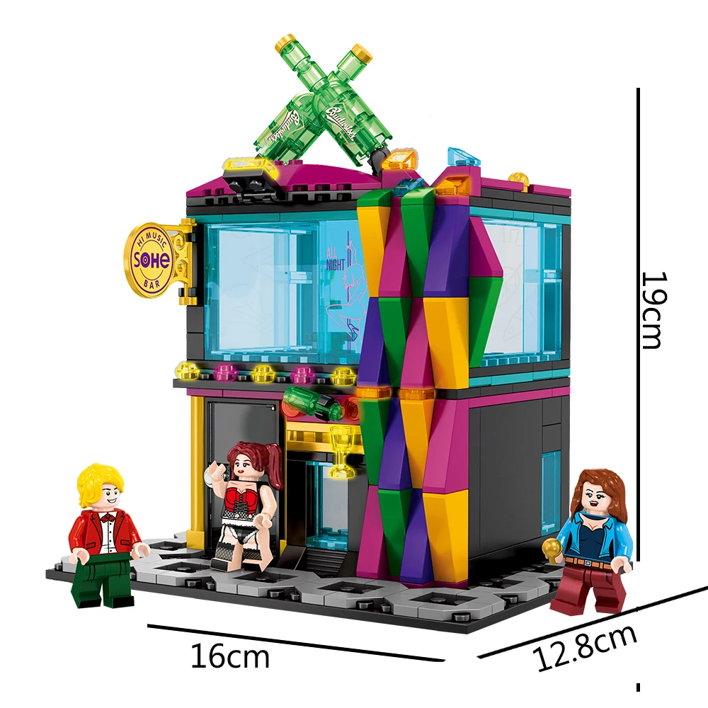 601022 Street View Series KTV Night Clu'b Set creator City Building Blocks Brick Educational Toys Chritstmas Gifts For Kids
601022 Street View Series KTV Night Clu'b Set creator City Building Blocks Brick Educational Toys Chritstmas Gifts For Kids