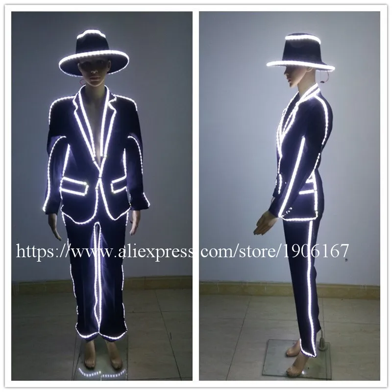 White Led Luminous Clothes Women Suit Evening Party Dress Light Up Growing Stage Performance Sexy Women Ballroom Costume
White Led Luminous Clothes Women Suit Evening Party Dress Light Up Growing Stage Performance Sexy Women Ballroom Costume